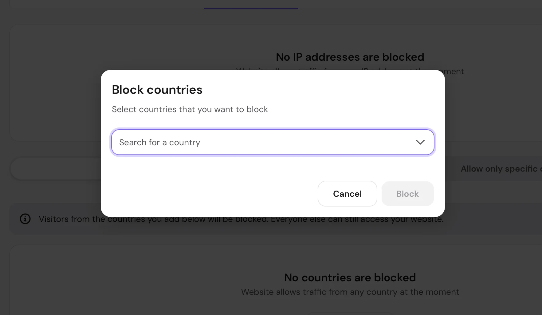 Hostinger怎么屏蔽或只允许某个国家访问网站？（图 4）