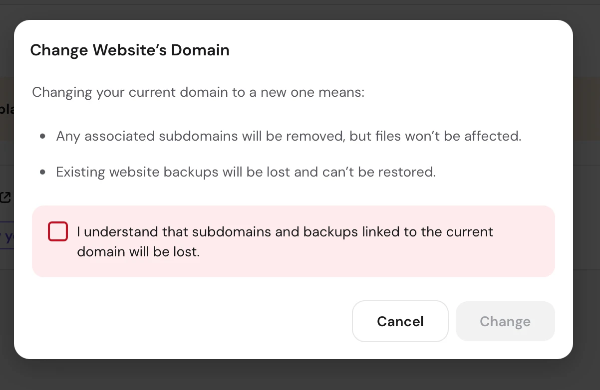 Hostinger里的网站怎么改域名？（图 2）